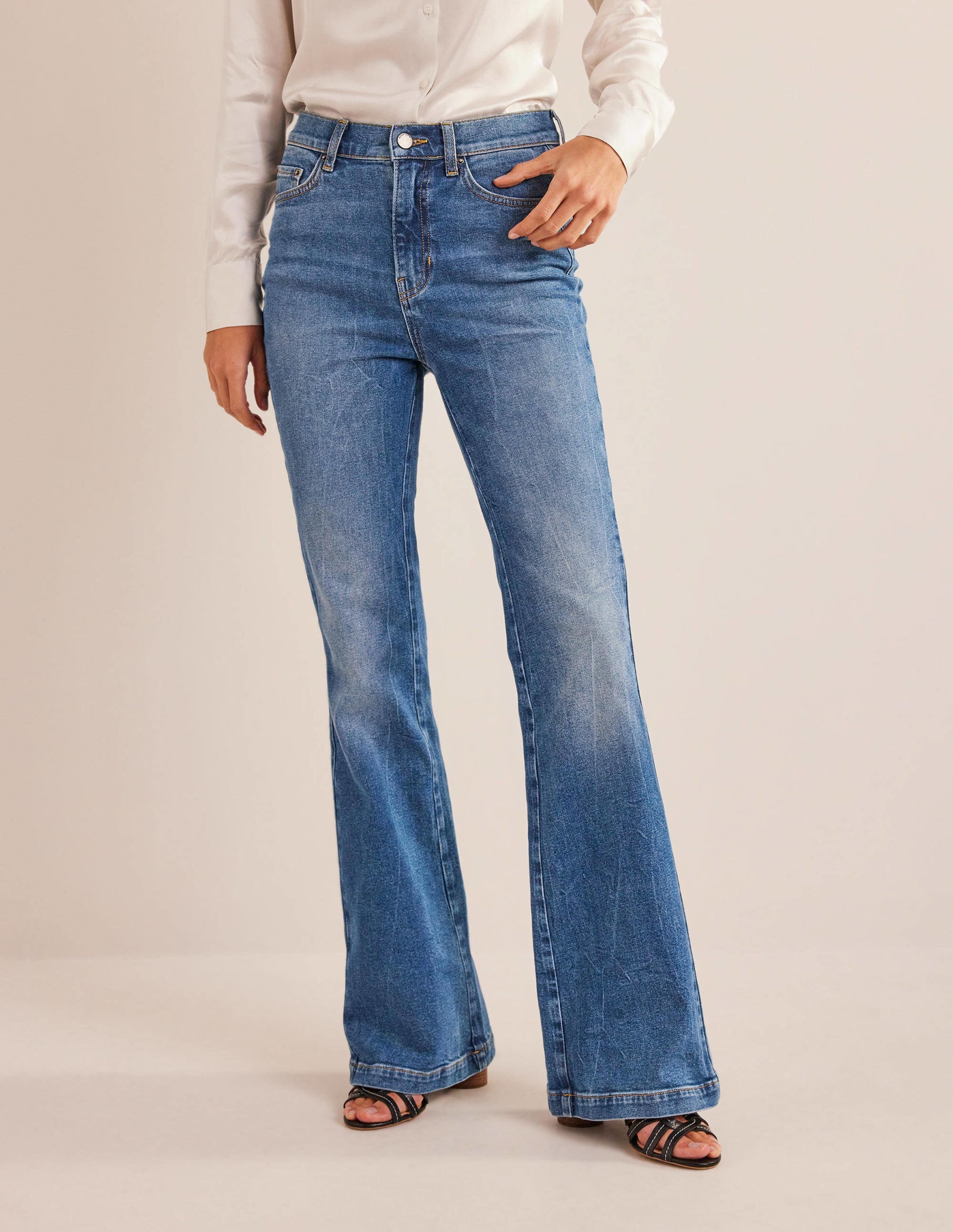  High Rise Flare Jeans-Mid Vintage、mySite、ashleygrahame