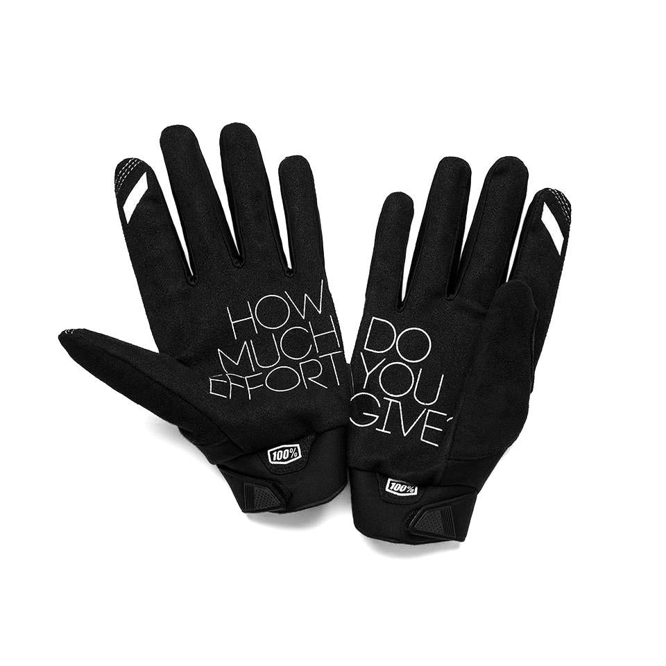  100% Brisker Race Gloves - Black/Grey、mySite、merchandisen
