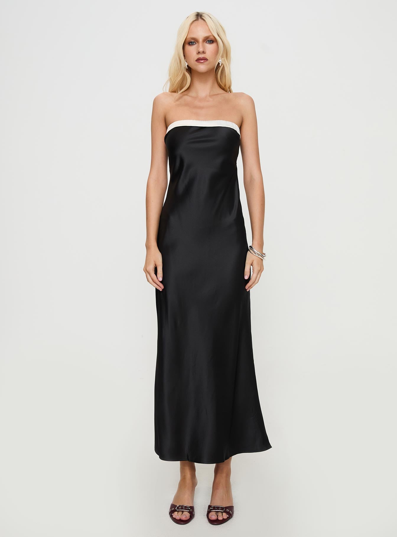 Phillipa Strapless Maxi Dress Black、mySite、solidvoid