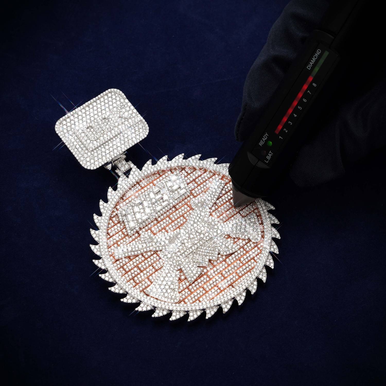 AK Custom Moissanite Circle Pendant 14K Gold、mySite、hinf8tx79