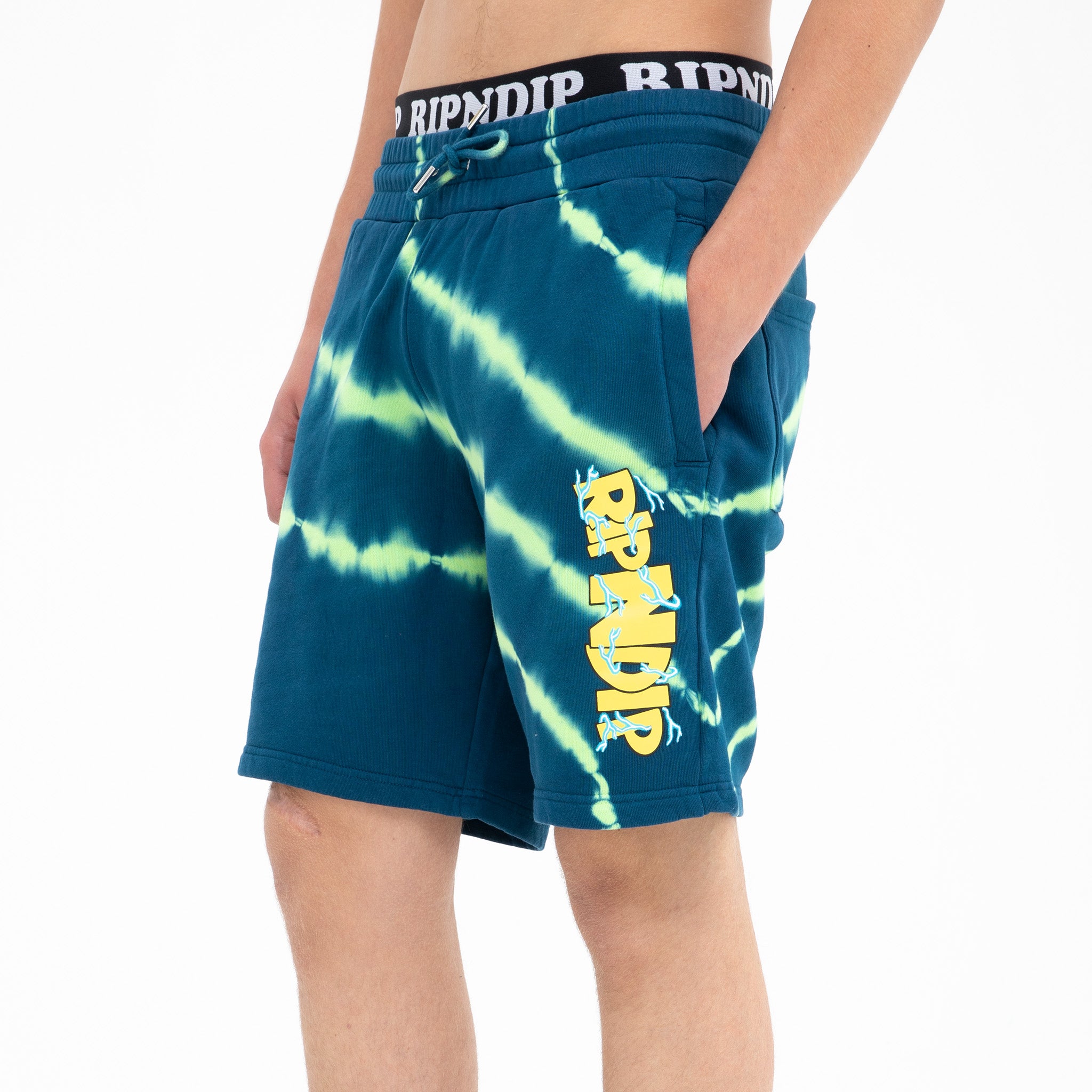  Super Sanerm Sweatshorts (Navy/Neon Green Dye)、mySite、merchandisen