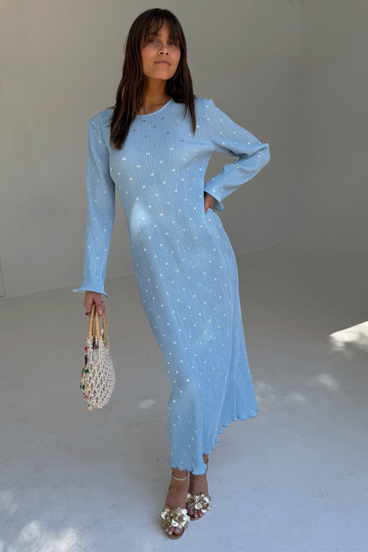 Blue Plisse Chloe Dress、mySite、solidvoid