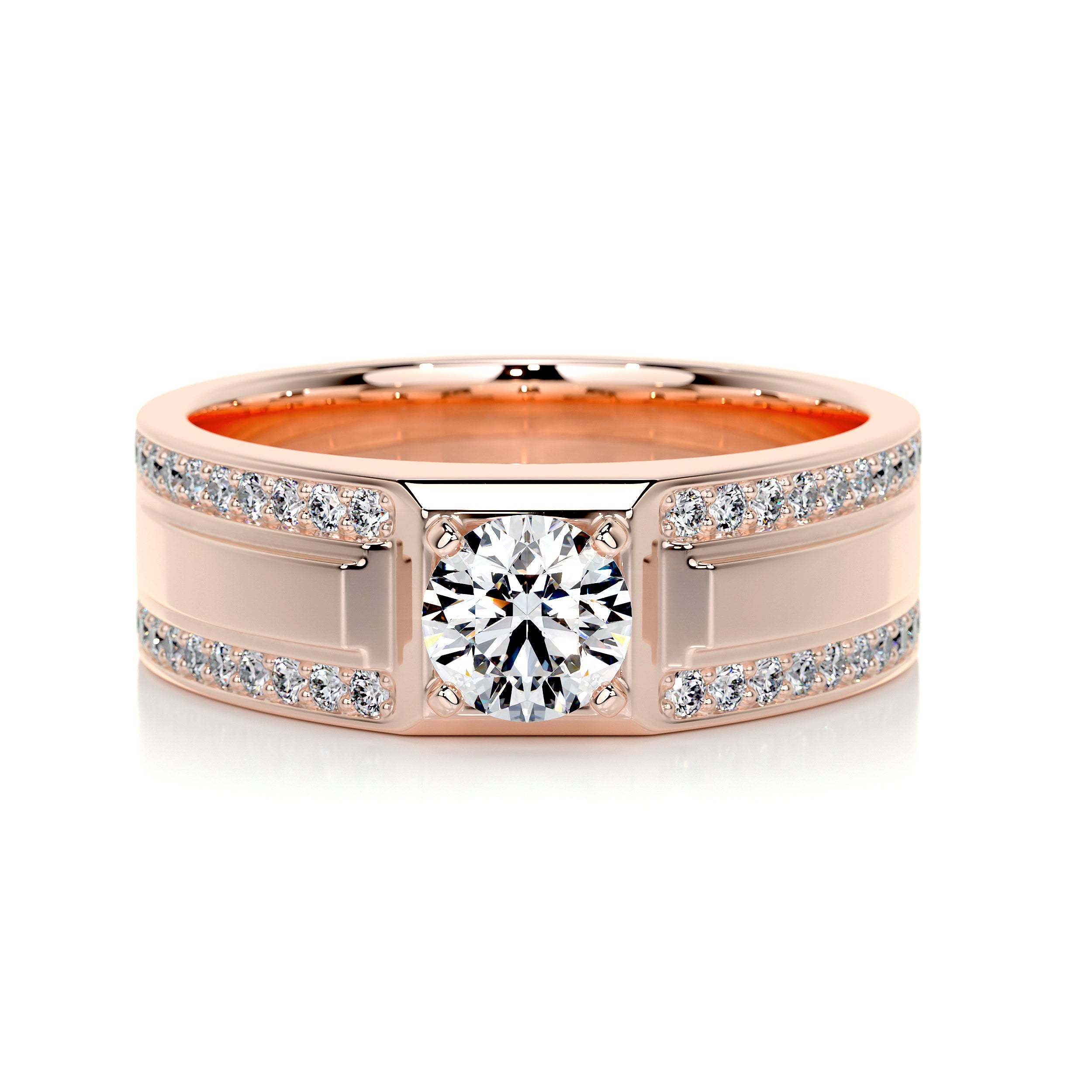 Raquel Diamond Wedding Band (1.25 Carat) -14K Rose Gold、mySite、hinf8tx79