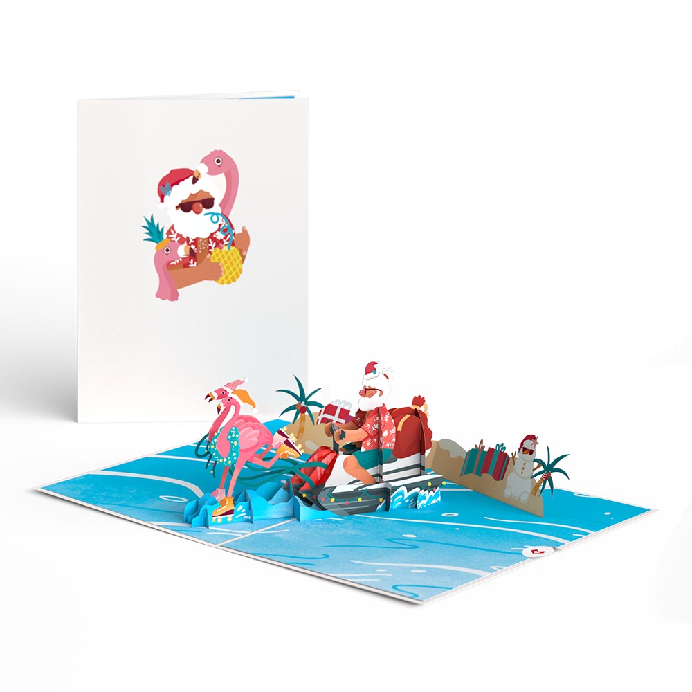 Flamingo Sleigh Ride Pop-Up Card、mySite、solidvoid