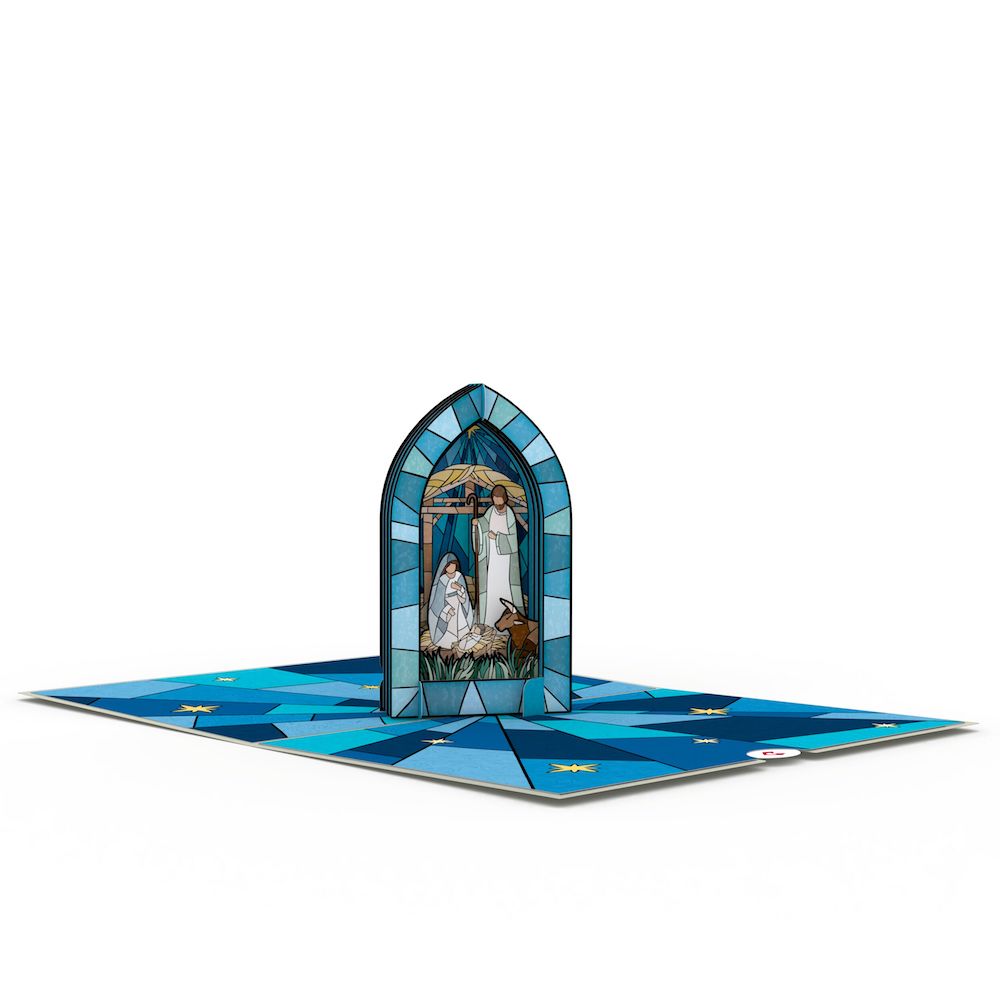 Stained Glass Nativity Window Pop-Up Card、mySite、solidvoid