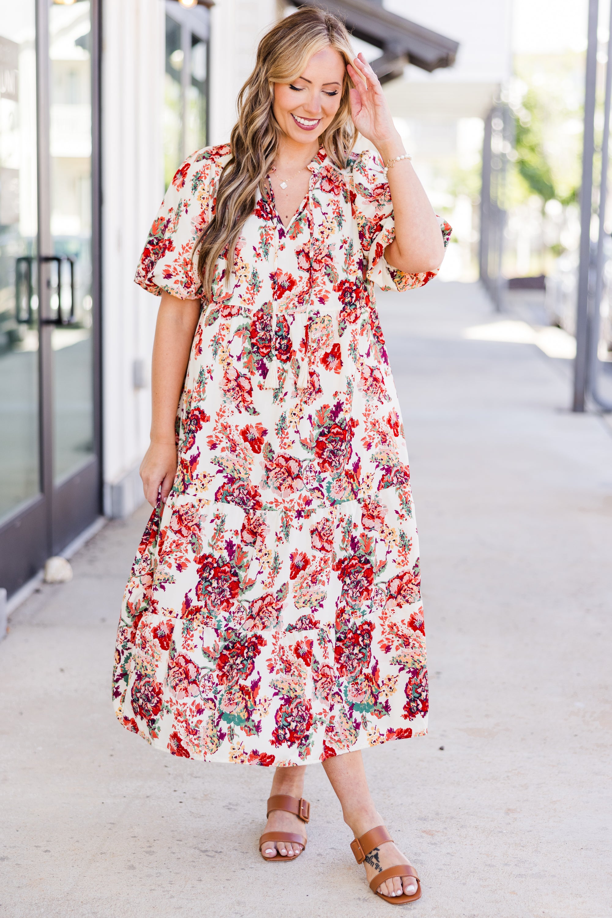  Always Grateful Midi Dress, Cream、mySite、justintrudeaud