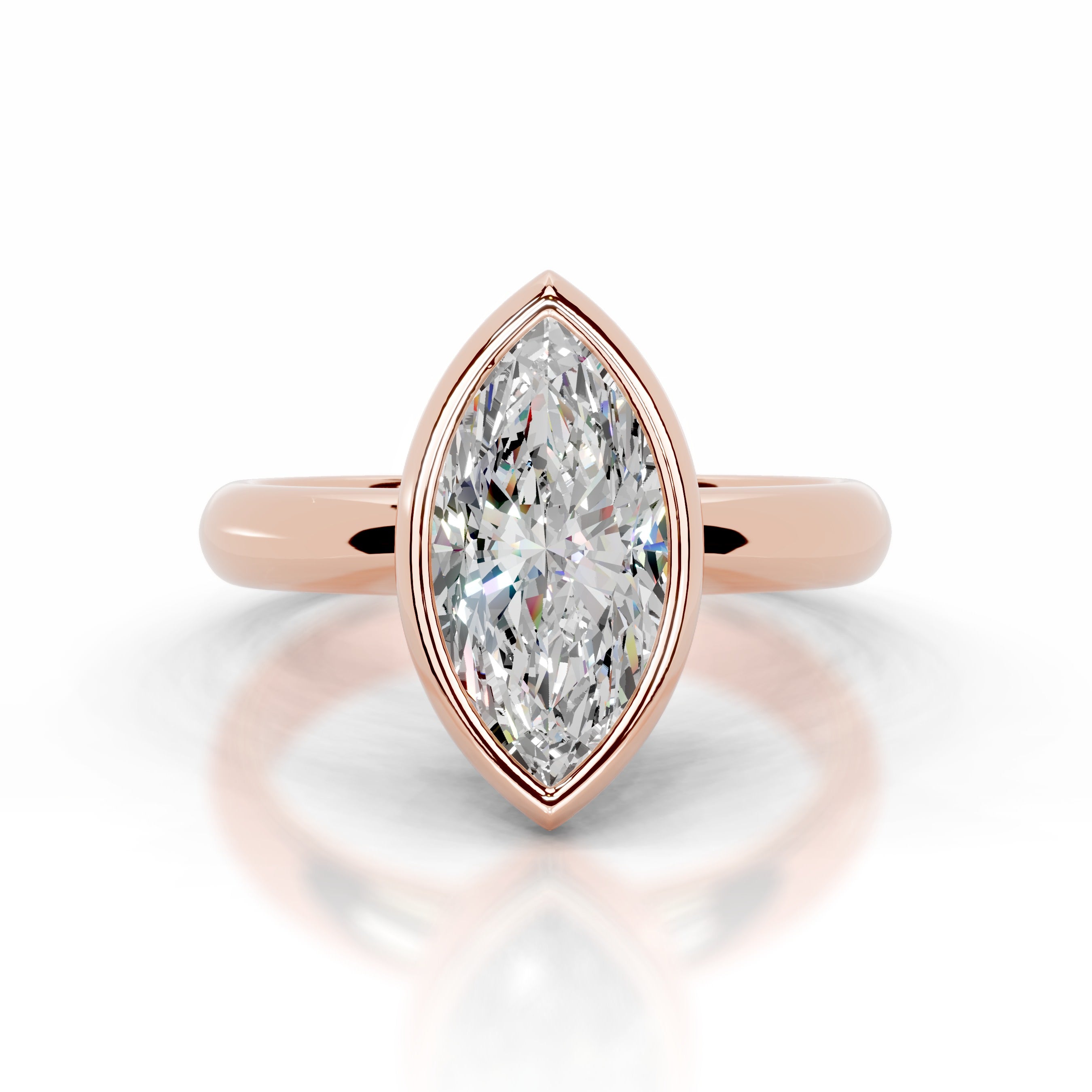 Kaylee Moissanite Ring - 14K Rose Gold、mySite、hinf8tx79