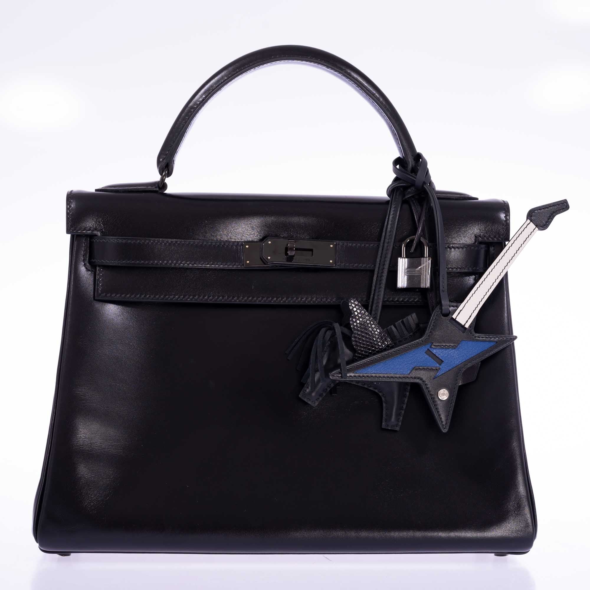 Hermès Kelly 32 Retourne So Black Box Leather Black PVD Hardware、mySite、garminoutage.com