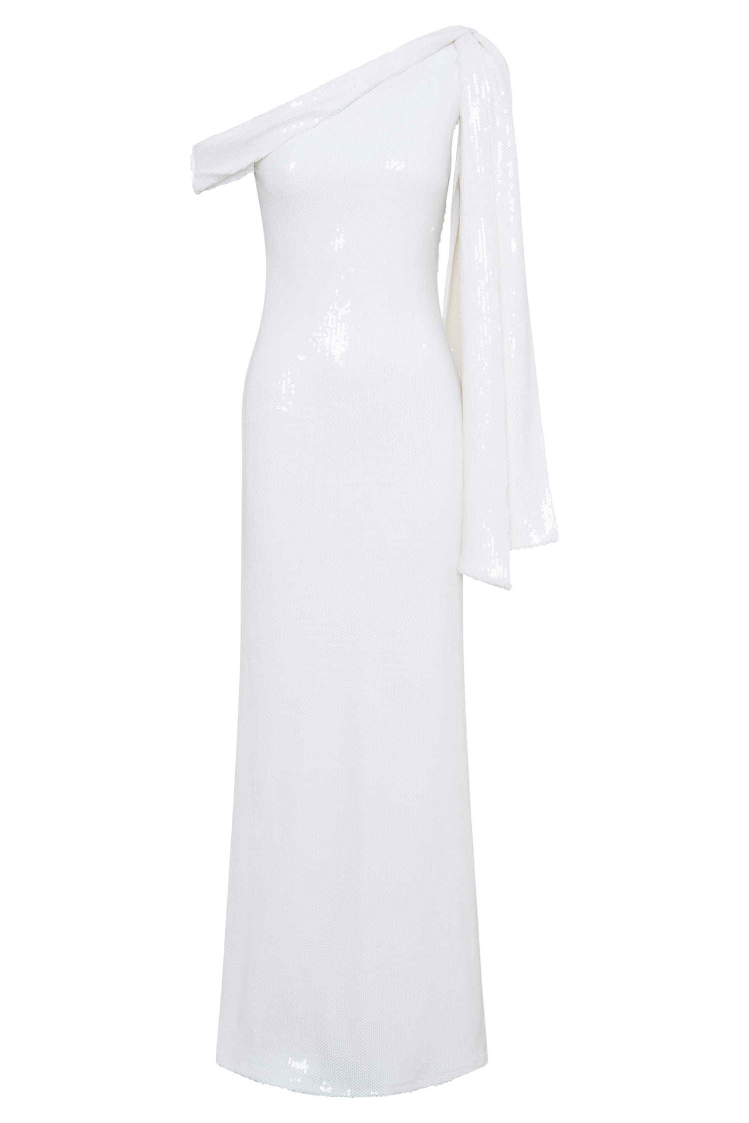 Catarina Sequin Maxi Dress - White、mySite、solidvoid