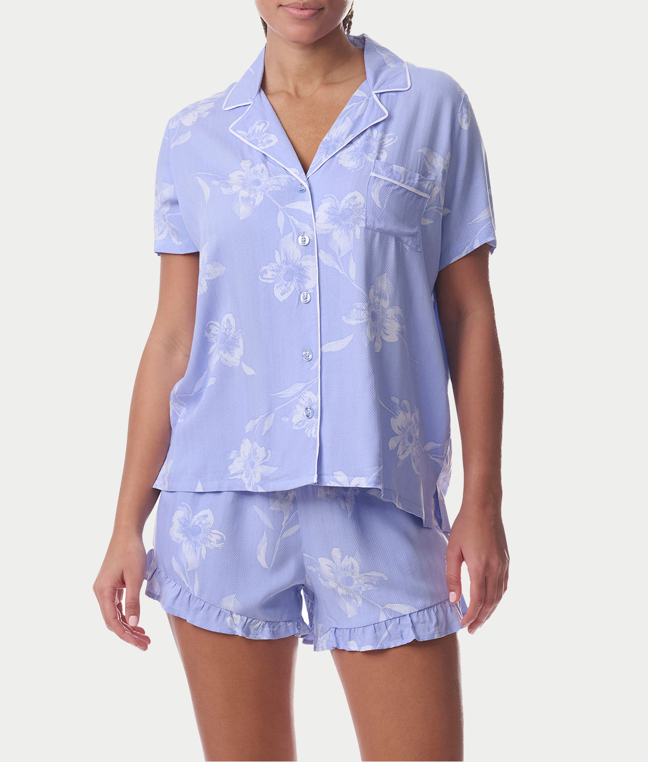  Notch Collar Woven Shorts Set、mySite、justintrudeaud