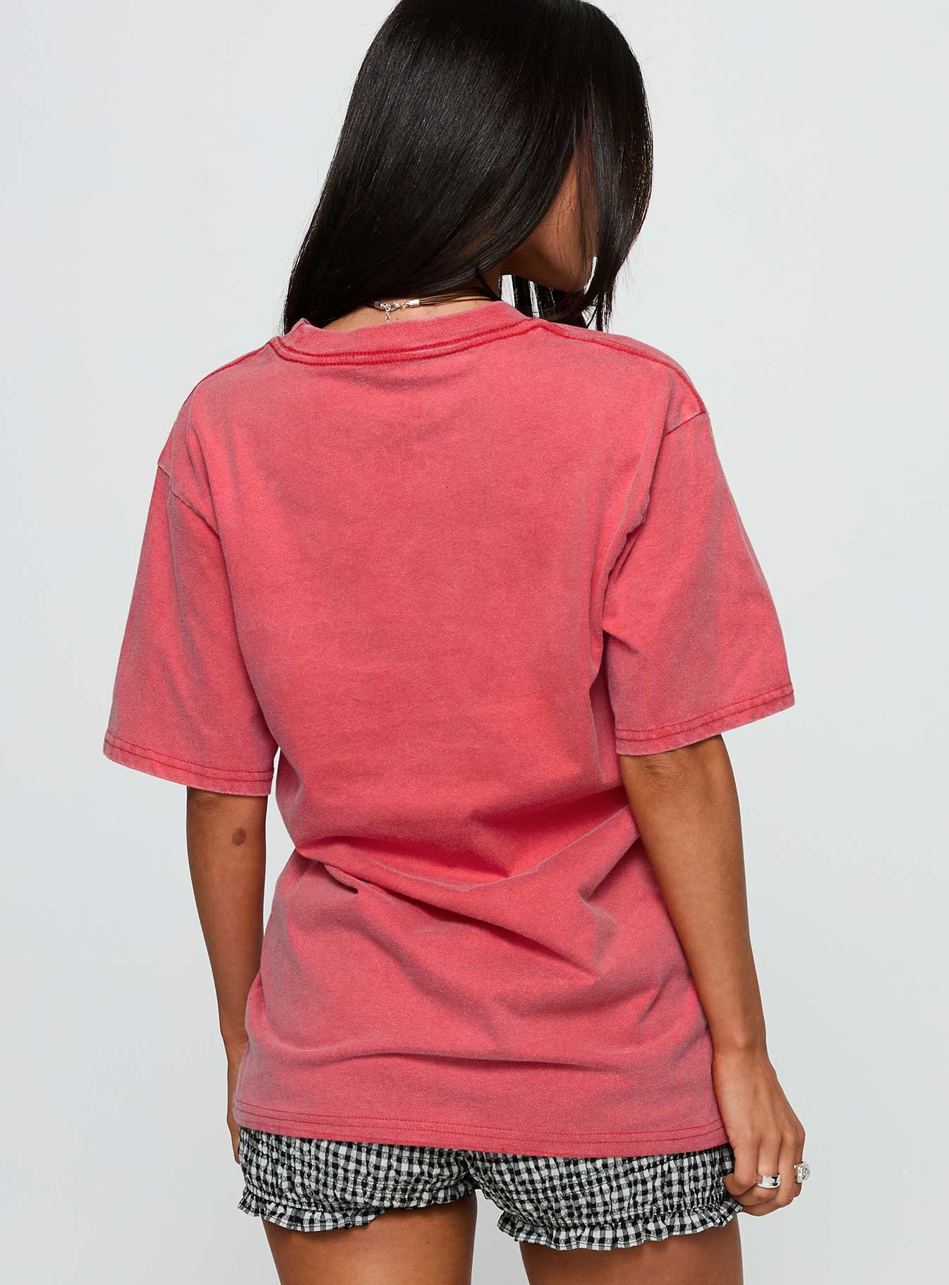 David Bowie Vintage Oversized Graphic Tee Red、mySite、solidvoid