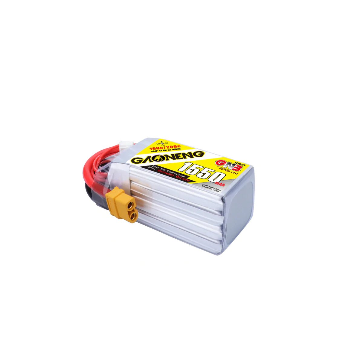  Gaoneng GNB 14.8V 4S 1550mAh 100C LiPo Battery - XT60、mySite、merchandisen