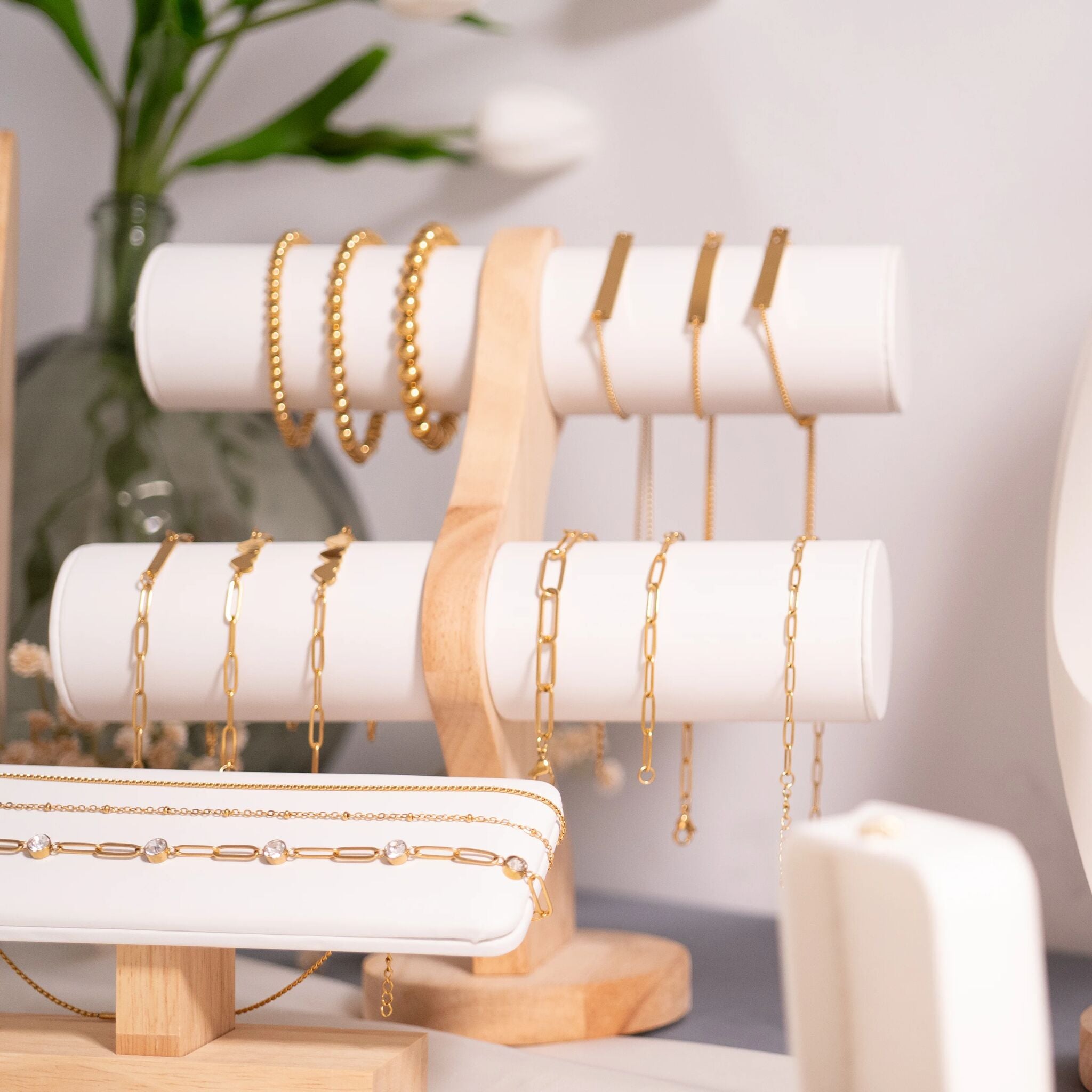 18K Gold PVD Stainless Steel Paperclip Chain Bracelet / BRJ1001、mySite、dreamappss