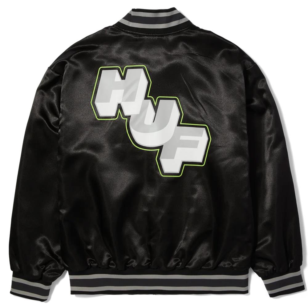  Huf Galactic Stack Baseball Jacket - Black、mySite、merchandisen