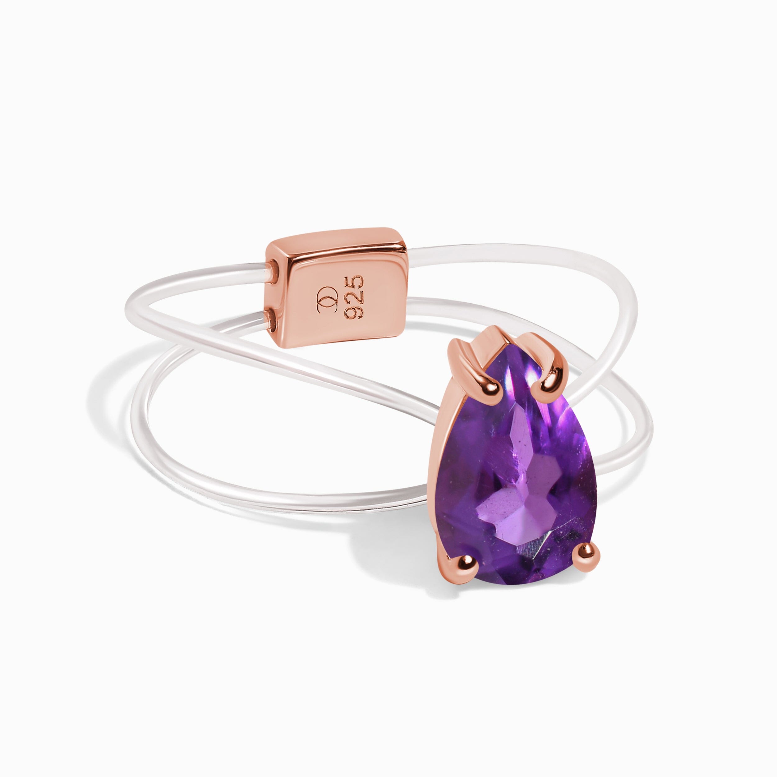 Amethyst Ring Floating Sway - February Birthstone、mySite、hinf8tx79