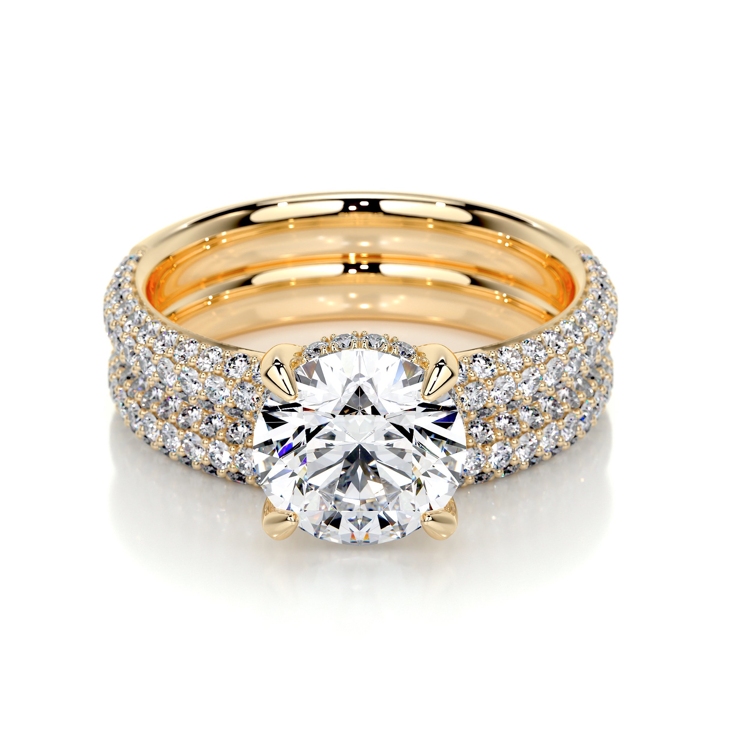 Helena Lab Grown Diamond Bridal Set -18K Yellow Gold、mySite、hinf8tx79