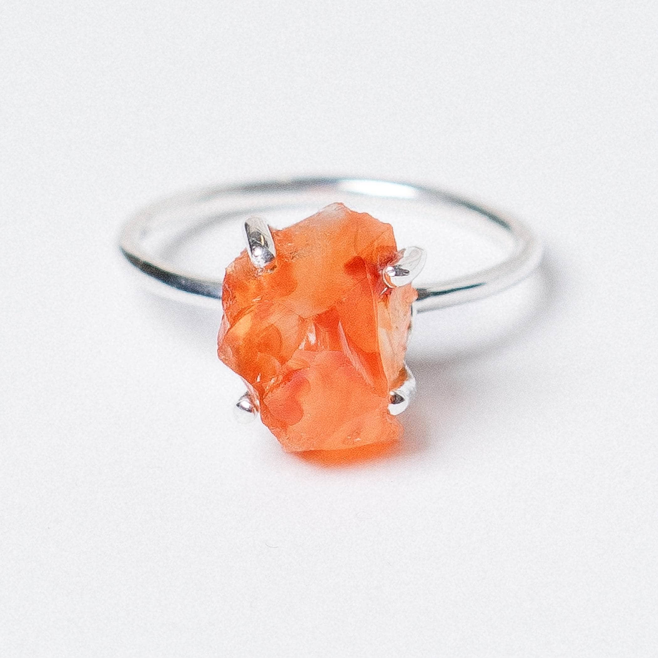 Carnelian Raw Freeform Gold or Silver Ring、mySite、hinf8tx79