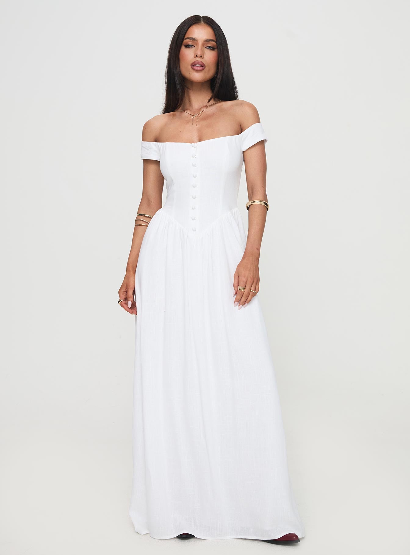 Romantic Maxi Dress White、mySite、solidvoid