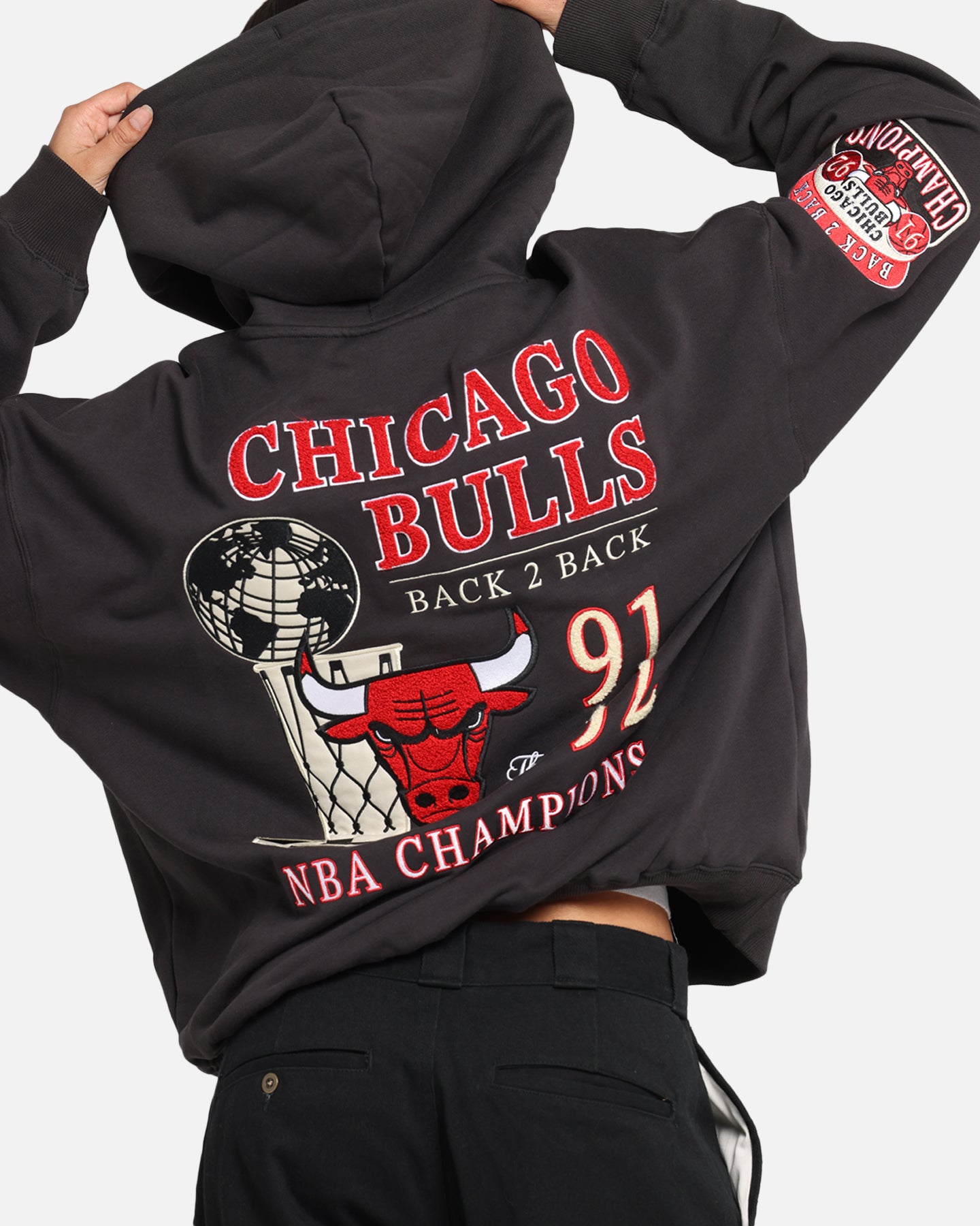 Mitchell & Ness Chicago Bulls National Champions Hoodie Faded Black、mySite、zt4zffjzw