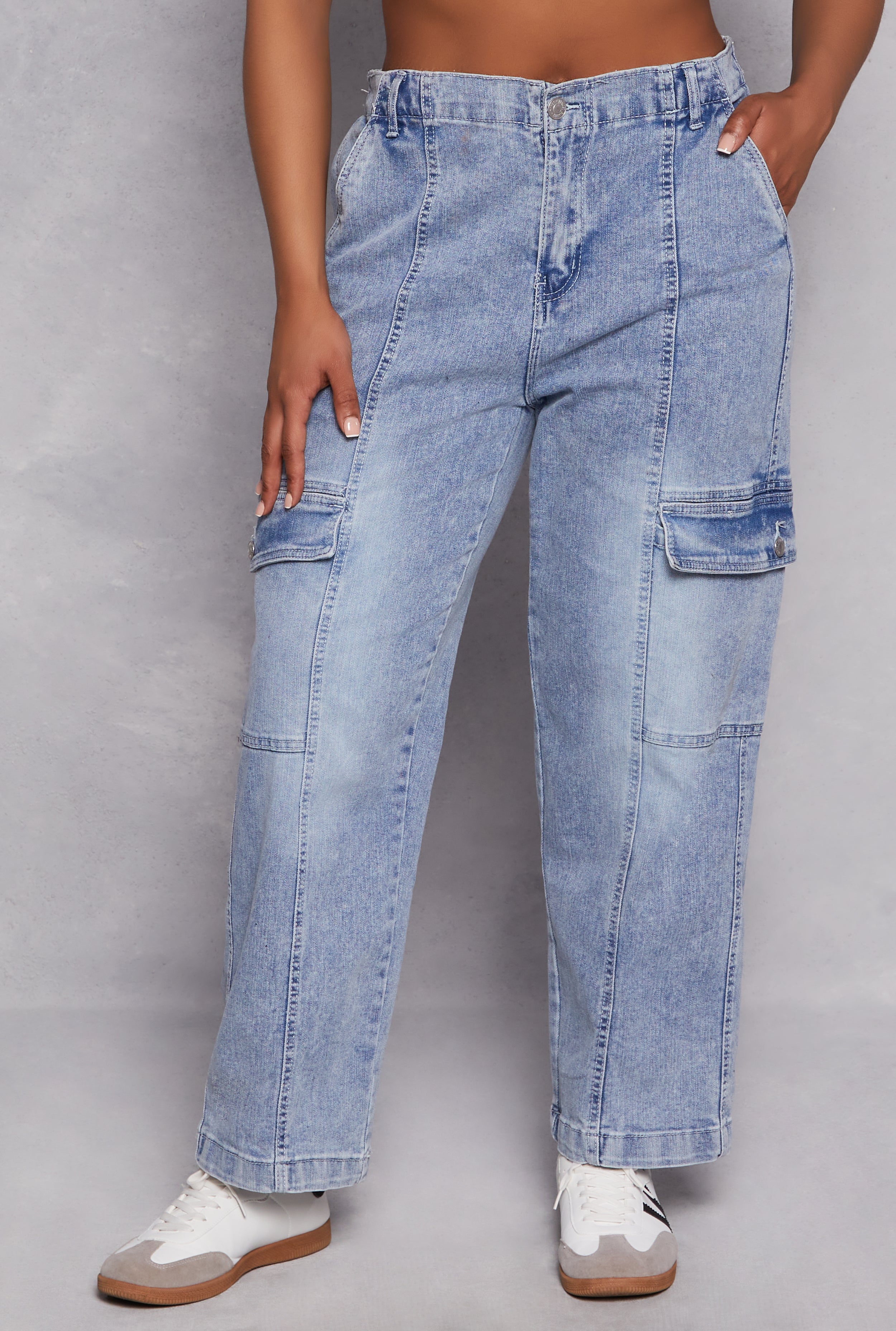 Plus Size Almost Famous Cargo Skater Jeans、mySite、camillekostekn