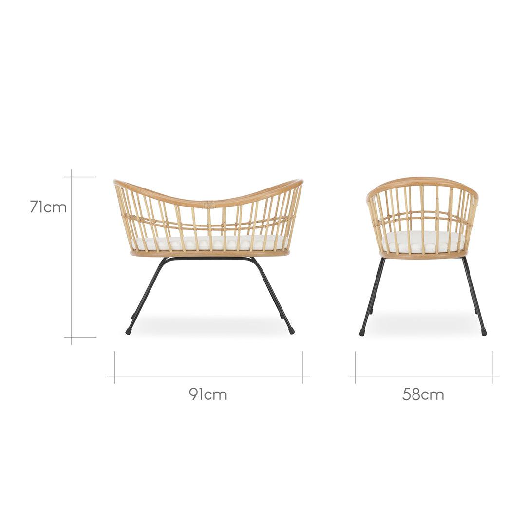  CuddleCo Aria Wave Crib - Rattan、mySite、merchandisen