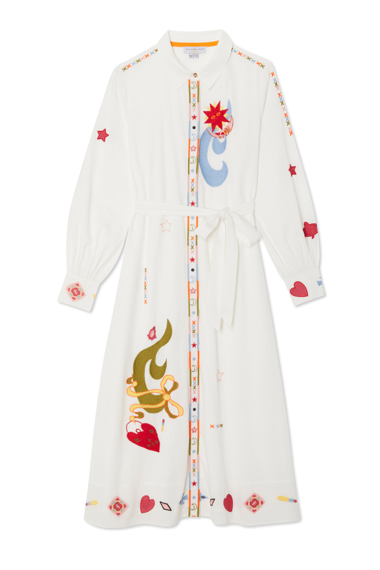 Cream Enchanted Shirt Dress、mySite、solidvoid