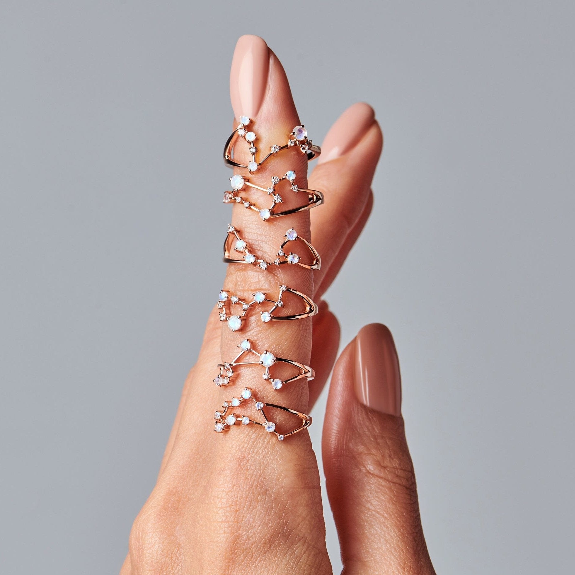 Moonstone Ring - Leo Zodiac Constellation、mySite、hinf8tx79