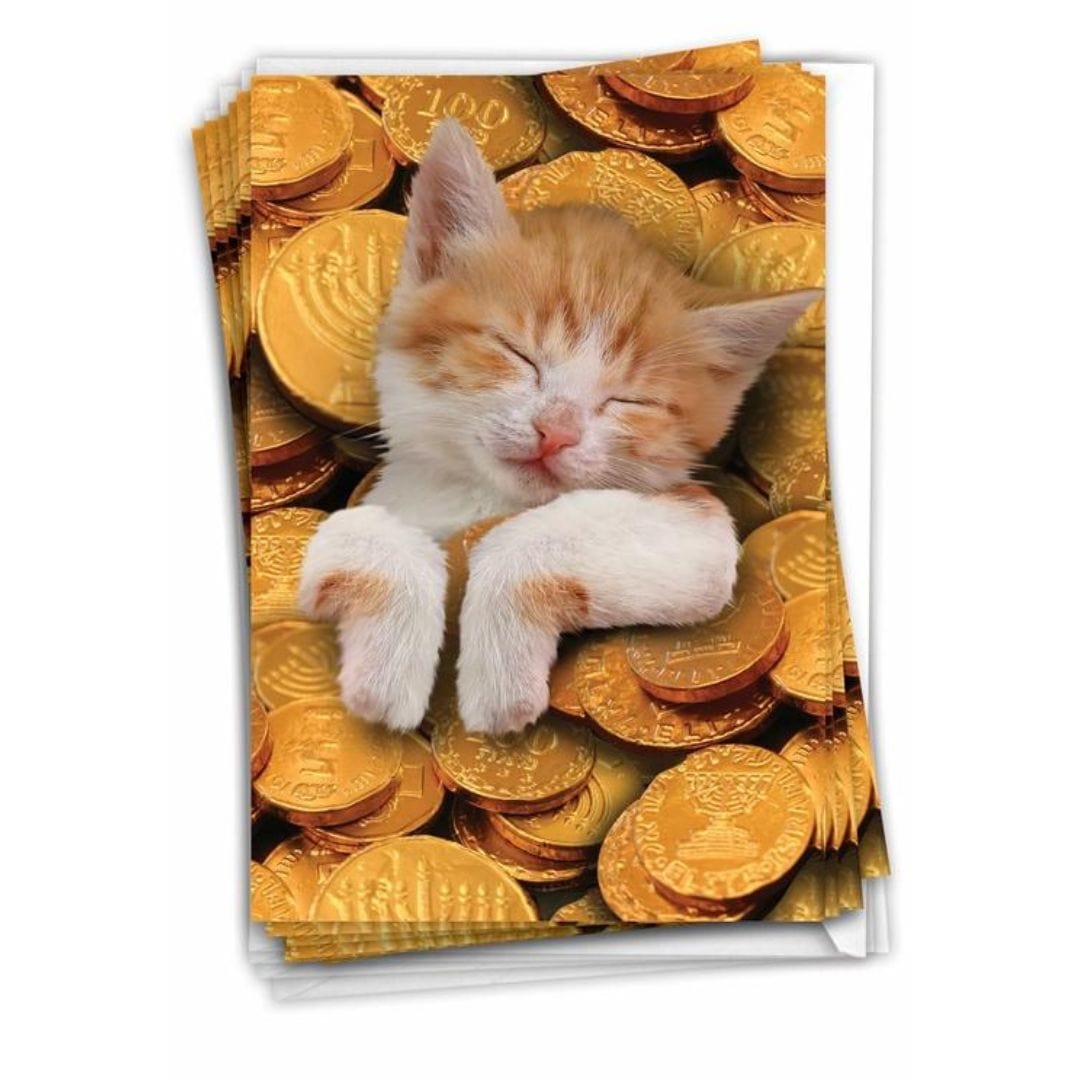 Sleepy Cat in Gelt Cards, Pack of 12、mySite、topwebapps
