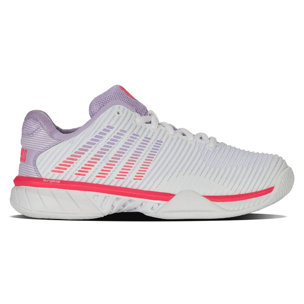 K-Swiss Hypercourt Express 2 Women's Tennis Shoe (White/Orchid Petal)