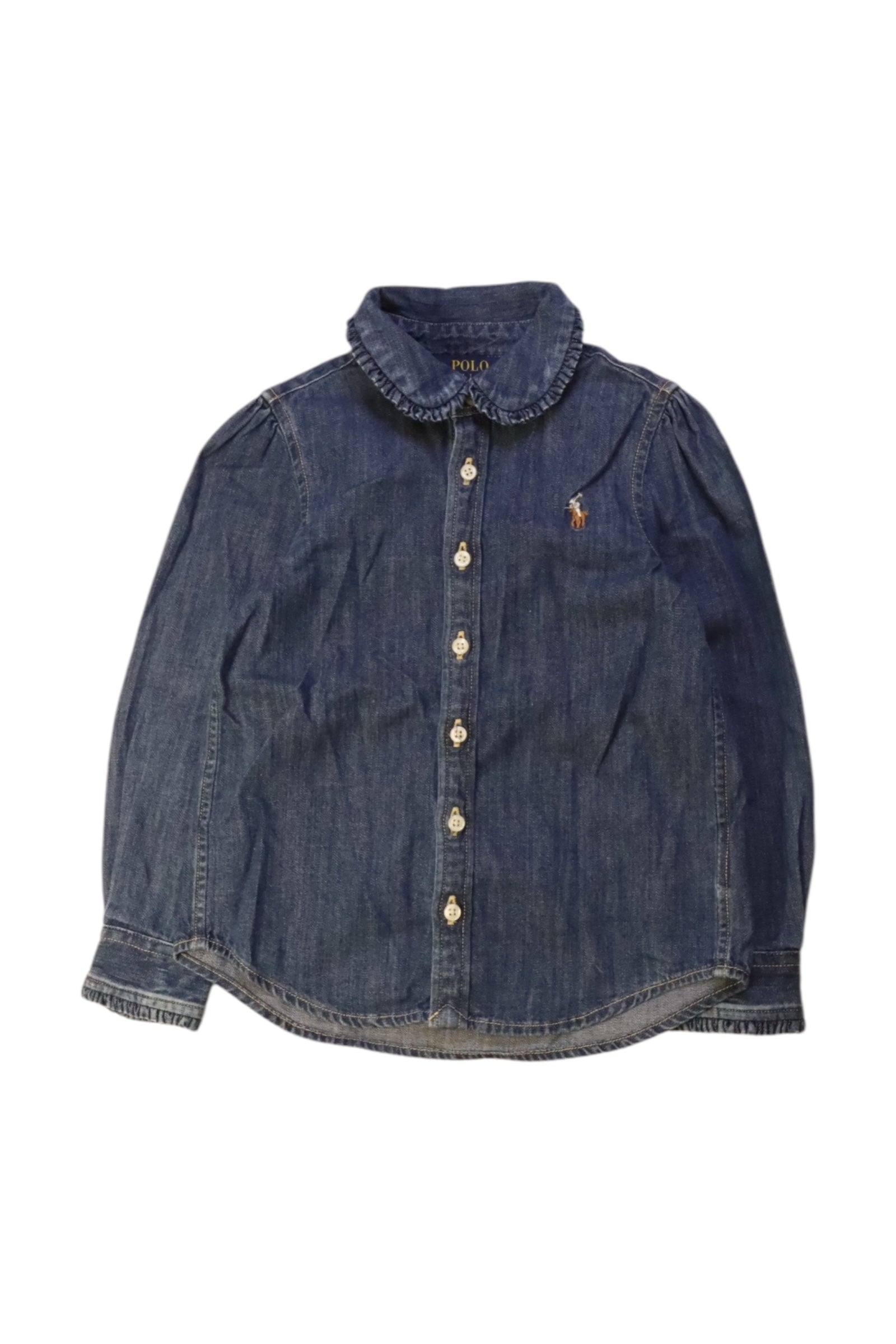 Polo Ralph Lauren Denim Long Sleeve Shirt, Size 3T、mySite、g9winljtr