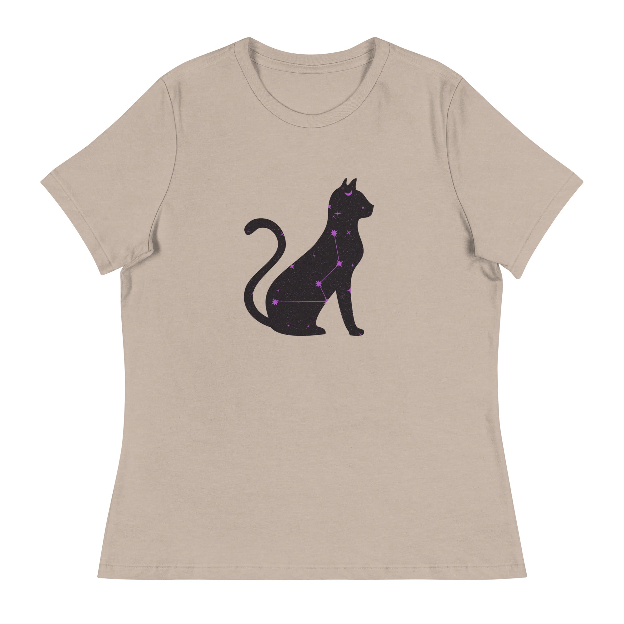 Celestial Cat Women's Relaxed T-Shirt、mySite、camillekostekn