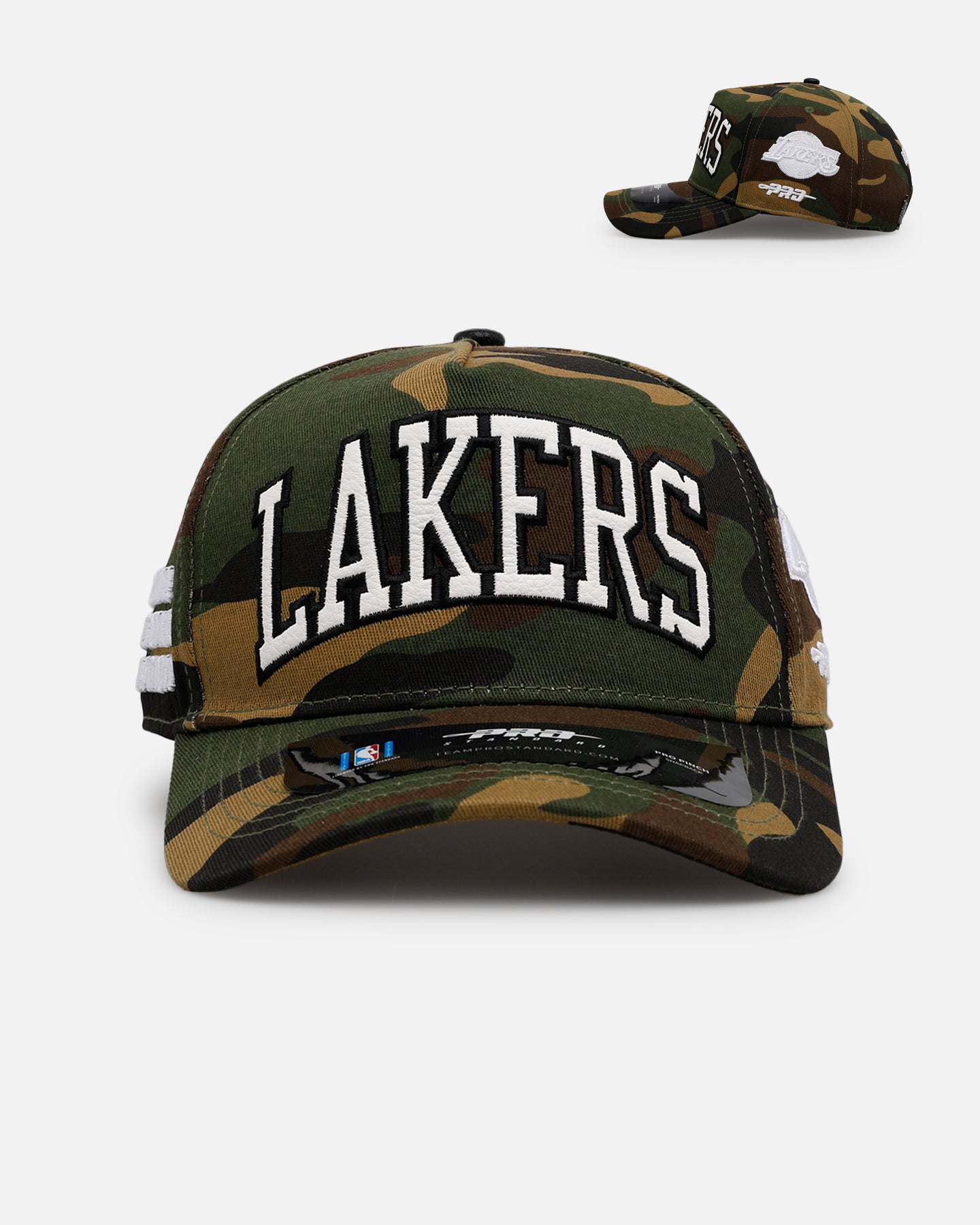 Pro Standard Los Angeles Lakers 'Woodland Camo' Pro Pinch Snapback Camo、mySite、zt4zffjzw