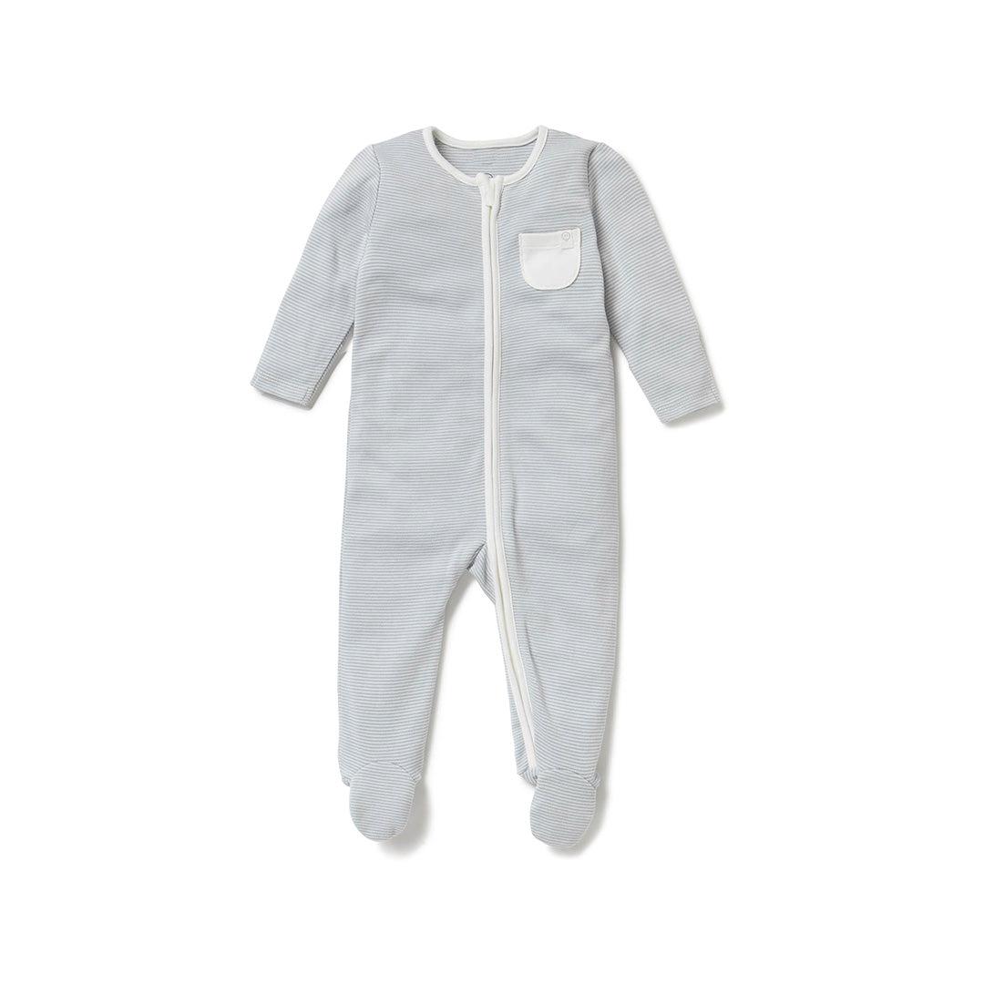  MORI Clever Zip Sleepsuit - Blue Stripe、mySite、merchandisen