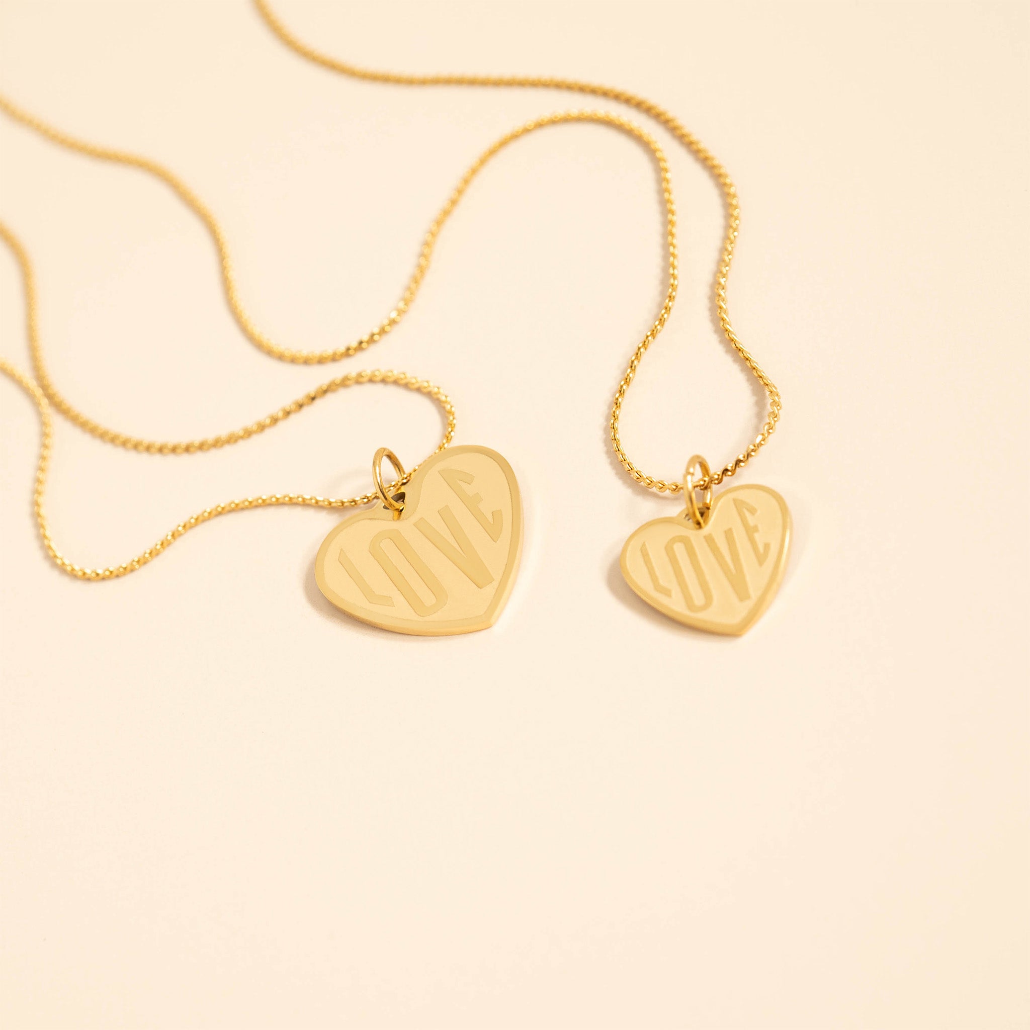 18K Gold PVD Stainless Steel Love Heart Charm / PDL0255、mySite、dreamappss