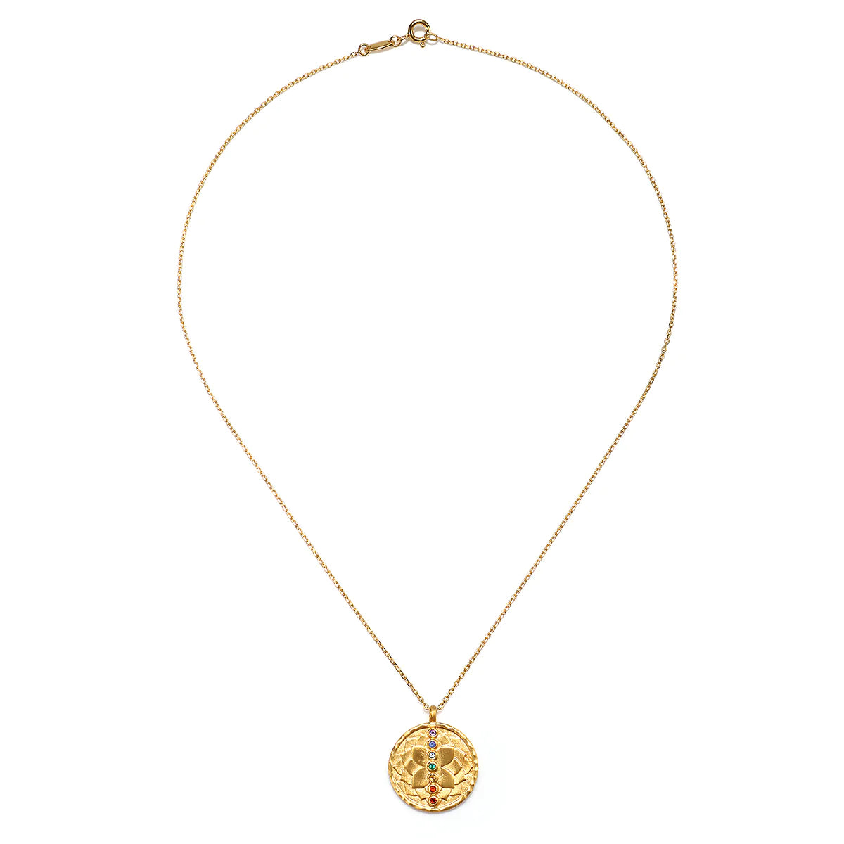 Chakra & Lotus Gold Coin Pendant Necklace、mySite、topwebapps
