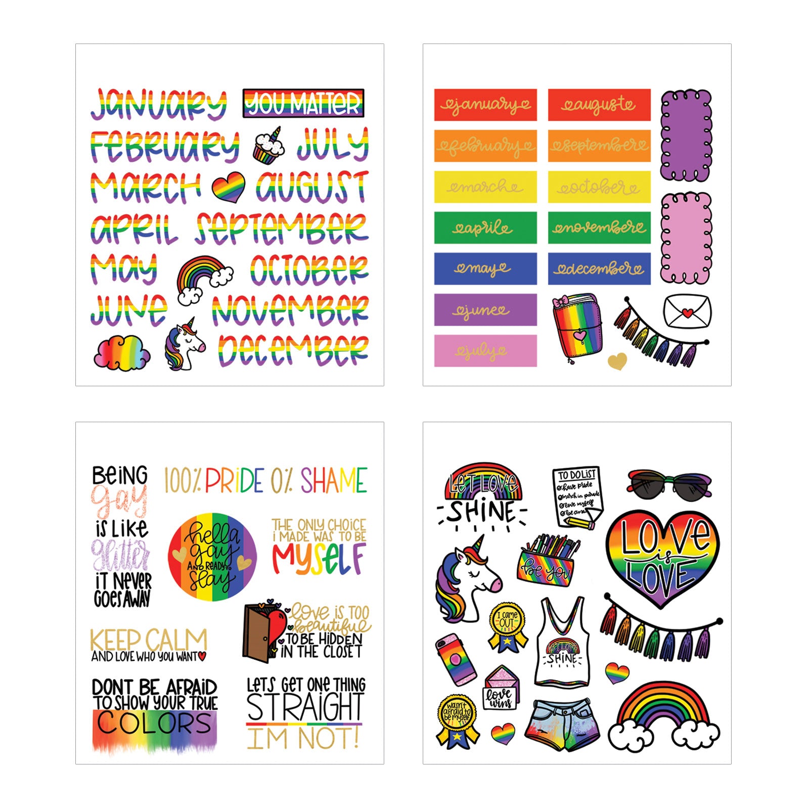  Love Is Love Mini Sticker Book、mySite、ghnorth