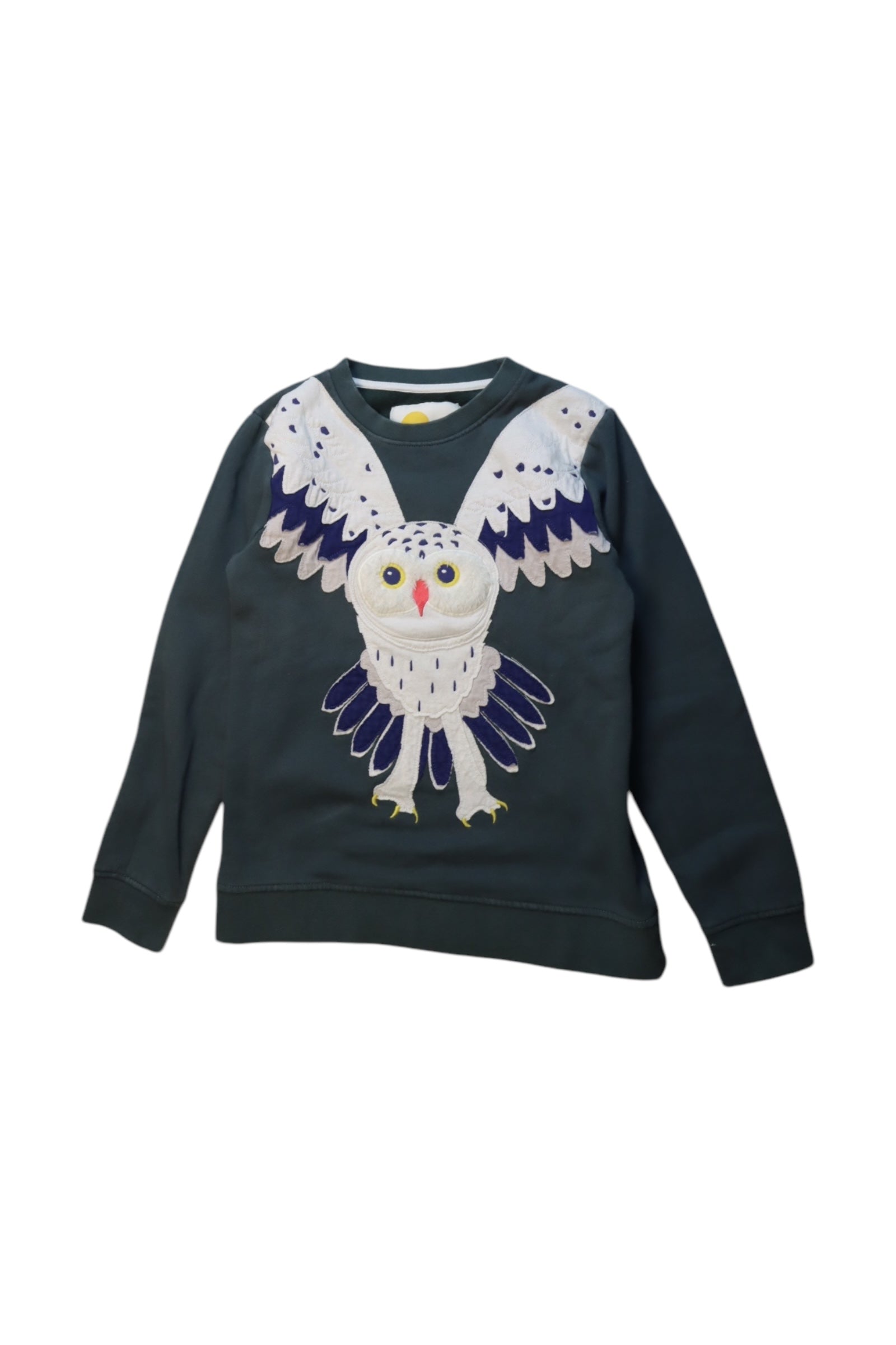 Boden Owl Appliqu茅 Crewneck Sweatshirt 8-9Y、mySite、g9winljtr