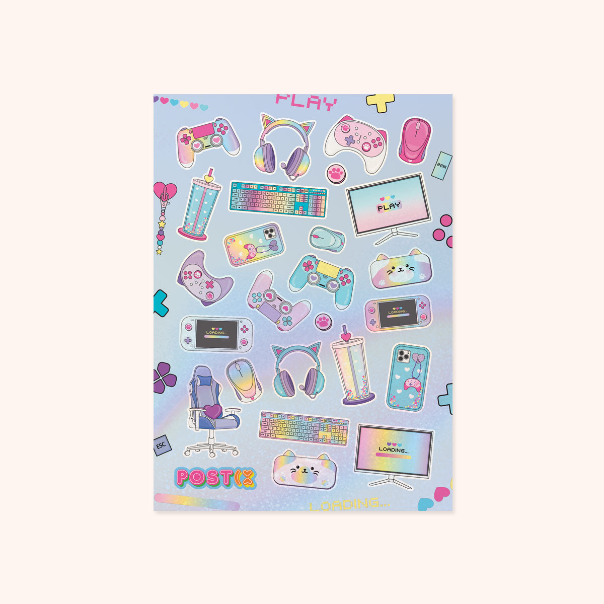  Game Over Hologram Sticker Sheet、mySite、ghnorth