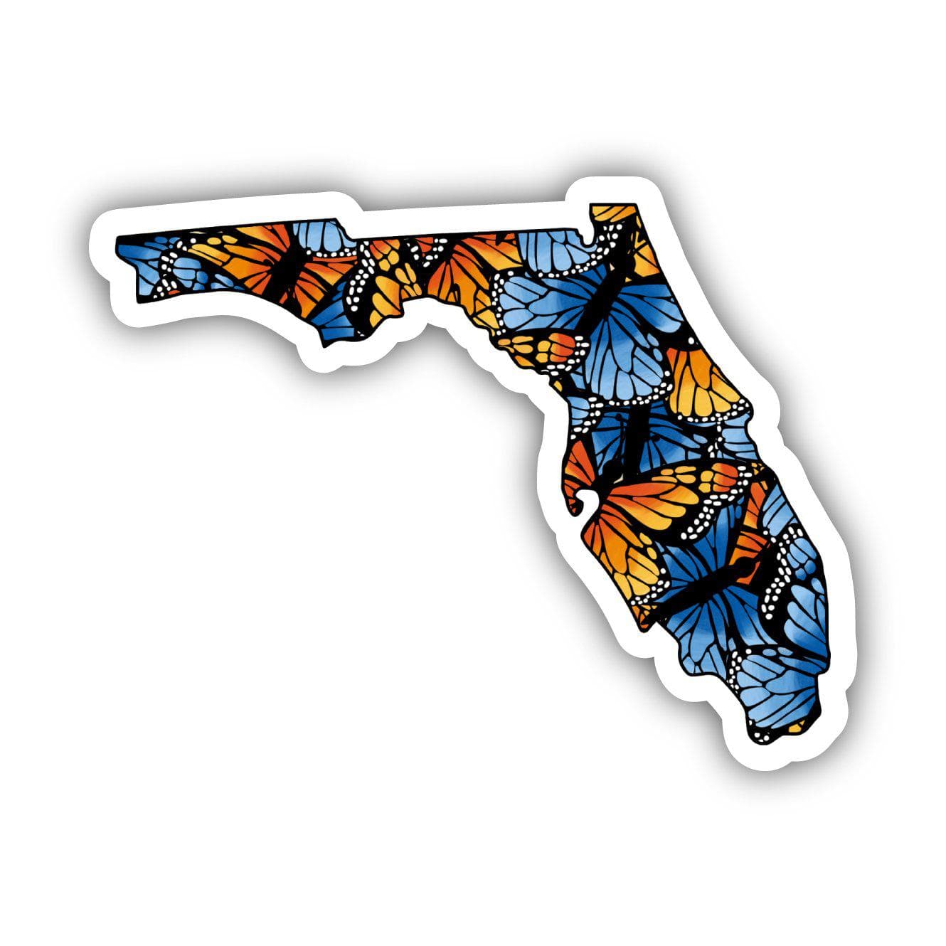  Florida Butterfly Pattern Sticker、mySite、elrpsem3k