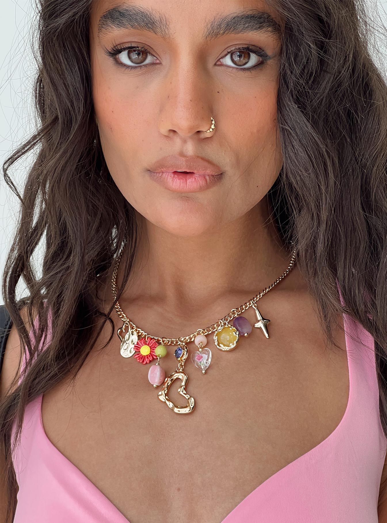 Maximiliano Charm Necklace Multi、mySite、solidvoid