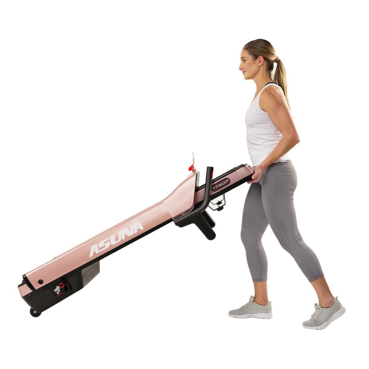  SpaceFlex Pink Running Treadmill w/ Auto Incline, Foldable Wide Deck、mySite、ghnorth