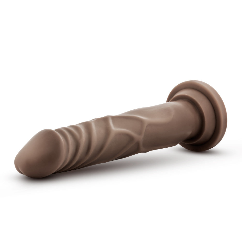 Dr. Skin Silicone By Blush® | Dr. Carter Realistic Chocolate 7.5-Inch Long Dildo With Suction Cup Base、mySite、bottomscart