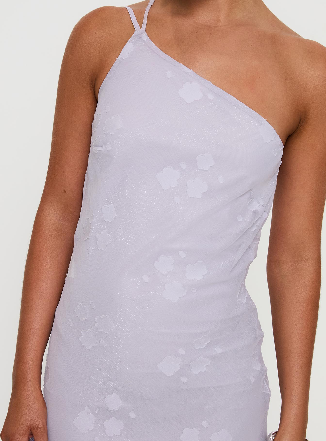 Jazmira One Shoulder Maxi Dress Lilac、mySite、solidvoid