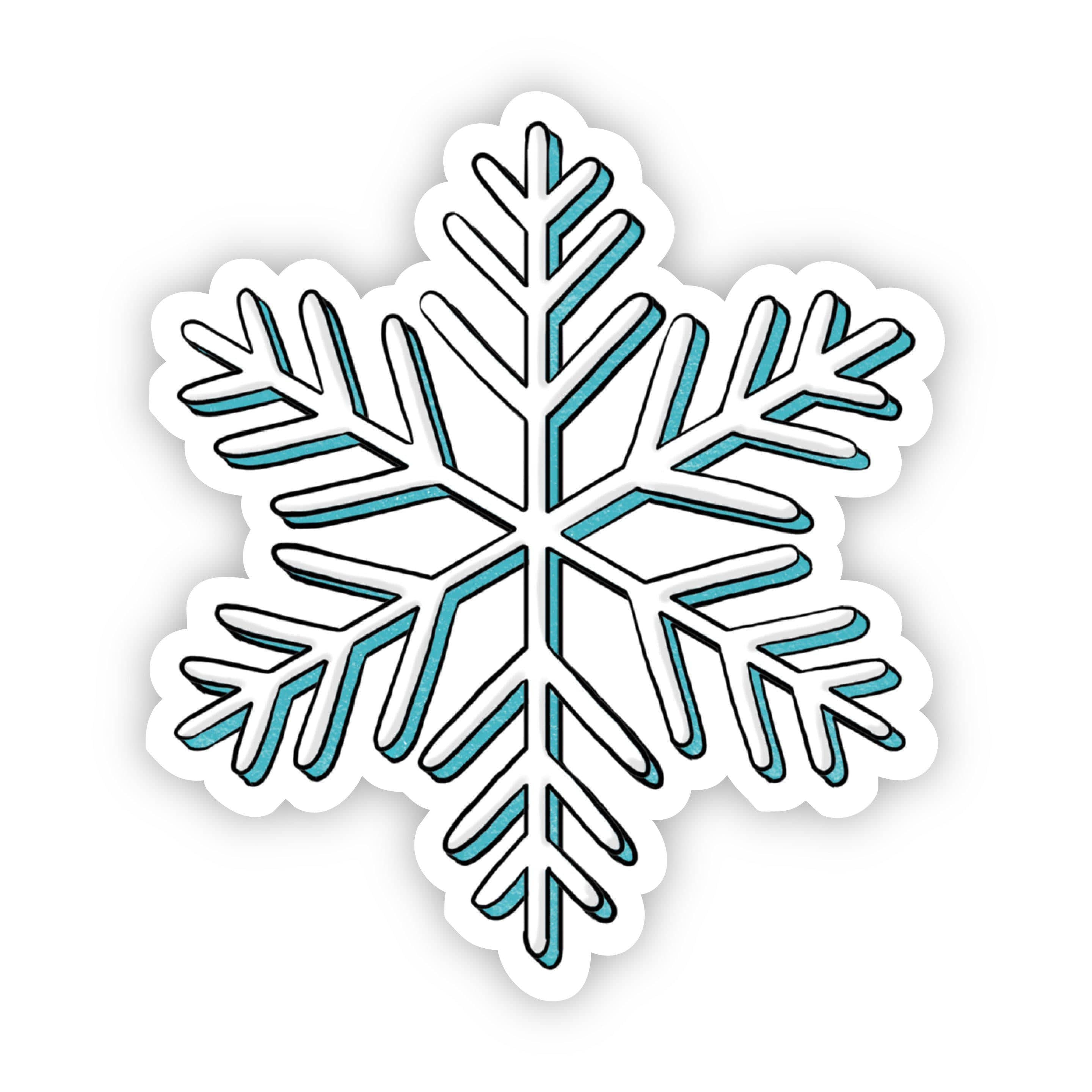 Teal Snowflake Sticker、mySite、elrpsem3k