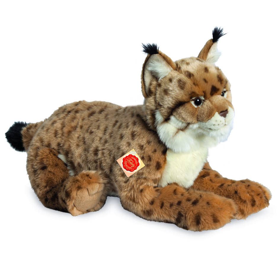 Plush Lifelike Lynx Lying 45 cm by Teddy Hermann、mySite、g9winljtr