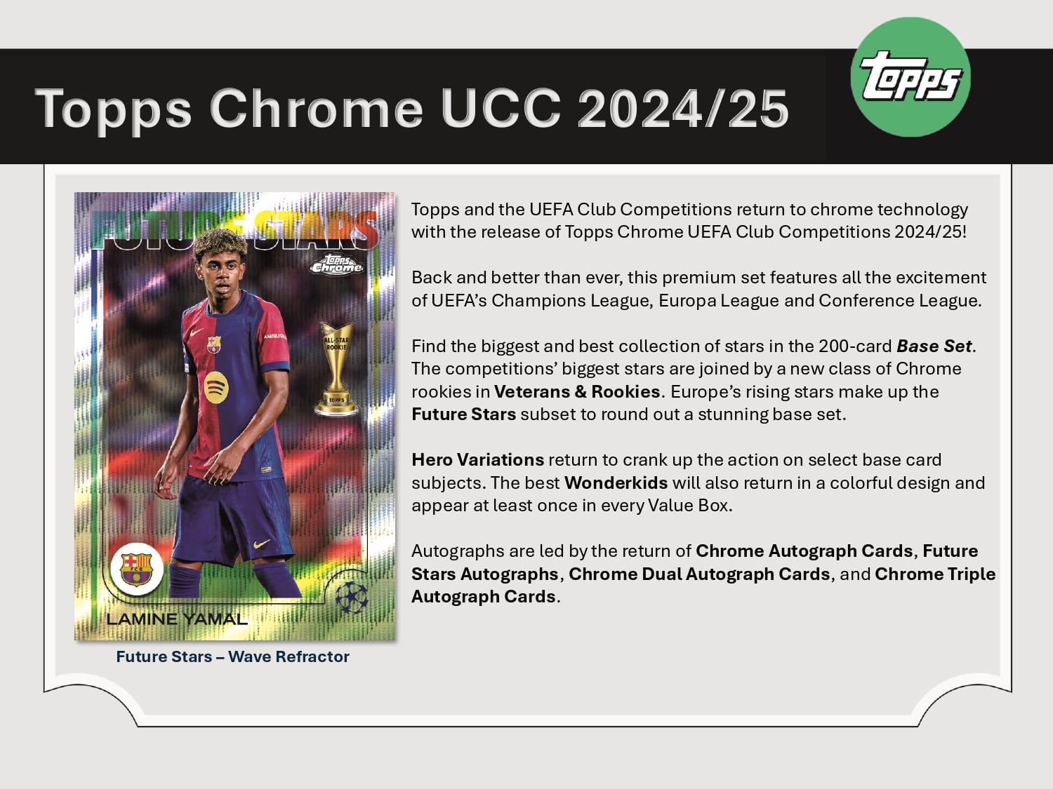 Topps Chrome UEFA Club Competitions 2024/25 - Value Box、mySite、waistdrama