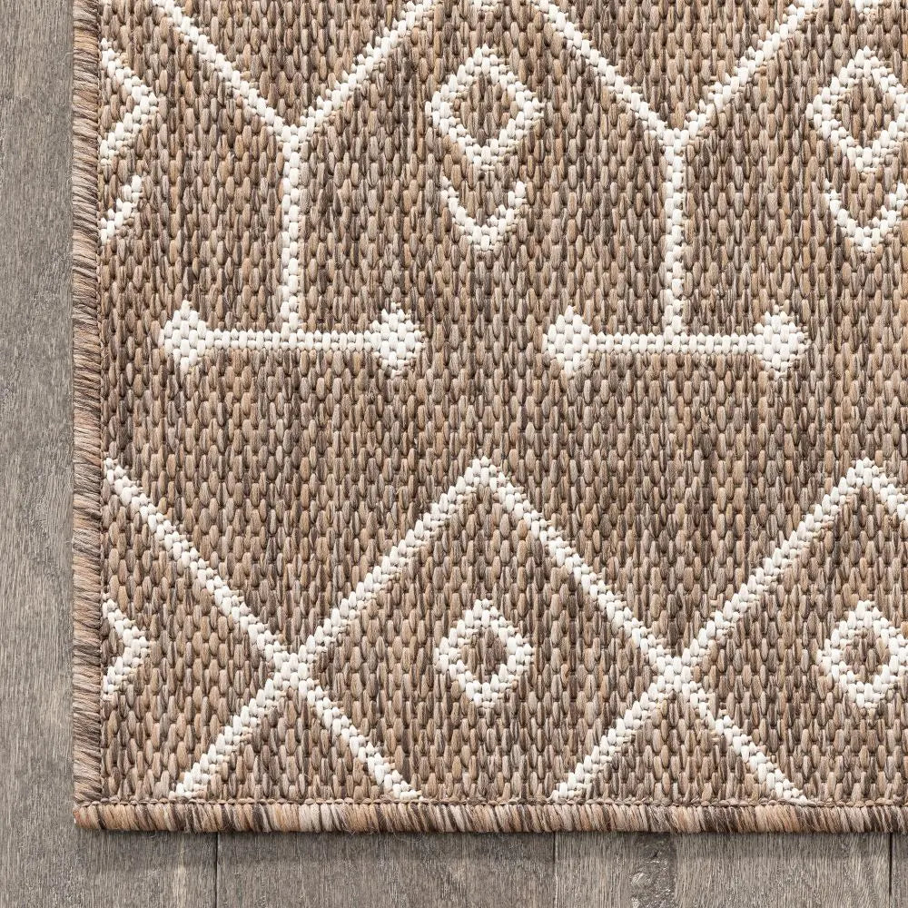 Nord Moroccan Tribal Indoor Outdoor Taupe Flatweave Rug、mySite、gigharbornorthrealestate