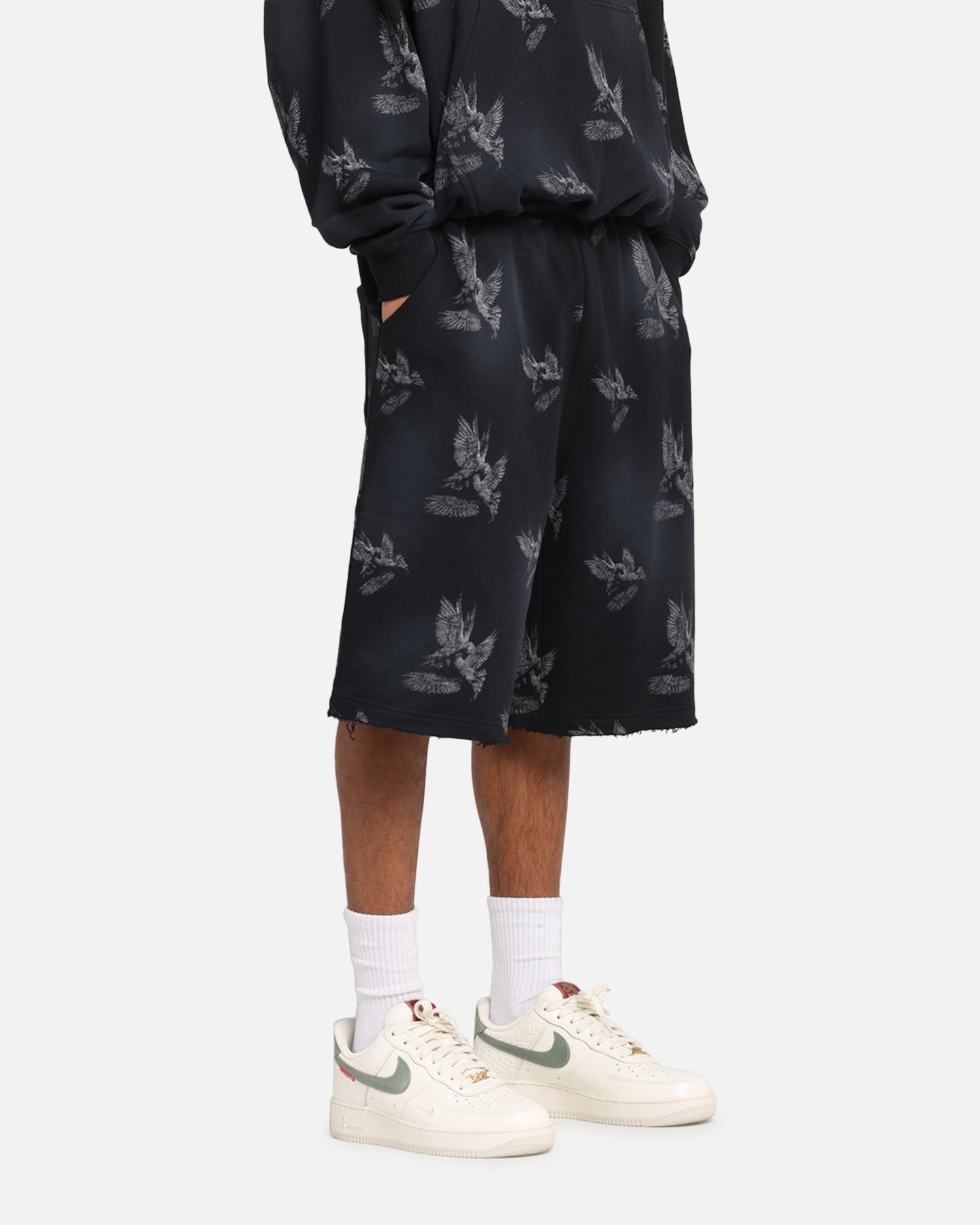 Saint Morta Doves Baggy Sweat Shorts Vintage Black、mySite、zt4zffjzw