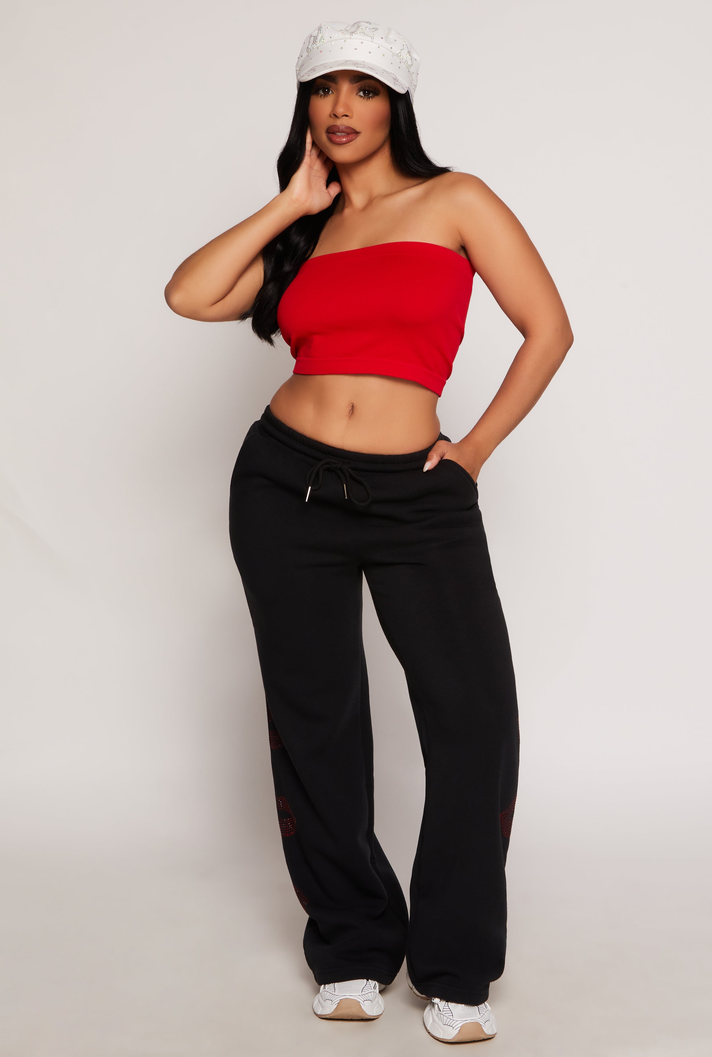 Rhinestone Graphic Detail Sweatpants、mySite、camillekostekn