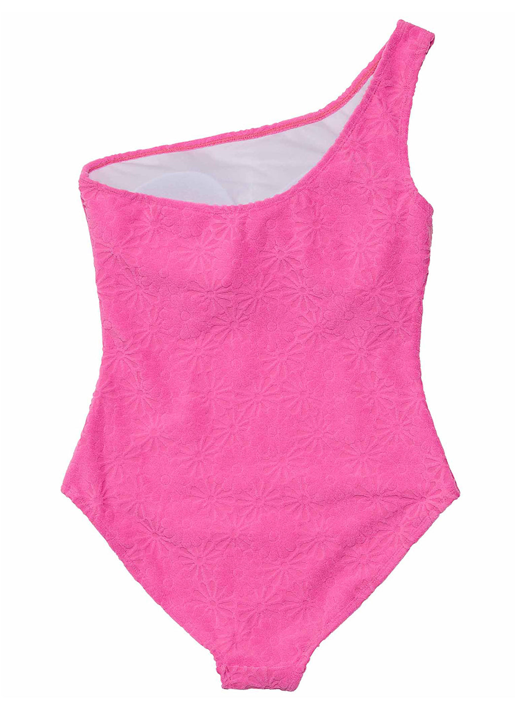 Snapper Rock Women's Bubblegum Bloom One Shoulder One Piece Swimsuit、mySite、noshort